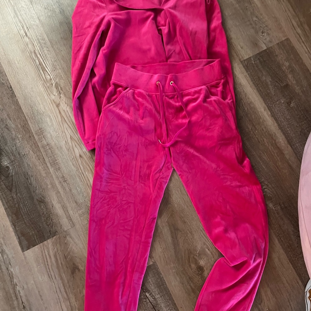Lilly Pulitzer Hot Pink Velvet Track Pants